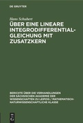 Cover: &Uuml;ber eine lineare Integrodifferentialgleichung mit Zusatzkern - De Gruyter