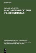 Cover: Max Steenbeck zum 75. Geburtstag - De Gruyter