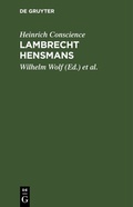 Cover: Lambrecht Hensmans - De Gruyter
