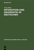 Cover: Intonation und Grammatik im Deutschen - De Gruyter
