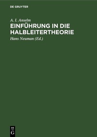 Abbildung von: Einführung in die Halbleitertheorie - De Gruyter