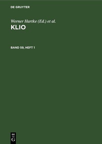Abbildung von: Klio. Band 59, Heft 1 - De Gruyter