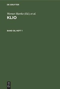 Cover: Klio. Band 58, Heft 1 - De Gruyter