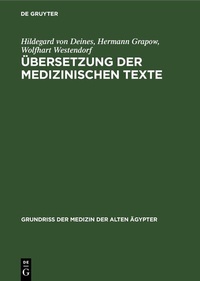 Abbildung von: Übersetzung der medizinischen Texte - De Gruyter