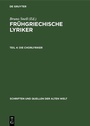 Cover: Die Chorlyriker - De Gruyter