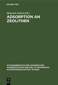 Cover: Adsorption an Zeolithen - De Gruyter