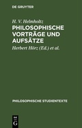 Cover: Philosophische Vortr&auml;ge und Aufs&auml;tze - De Gruyter