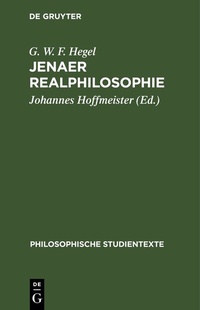 Abbildung von: Jenaer Realphilosophie - De Gruyter