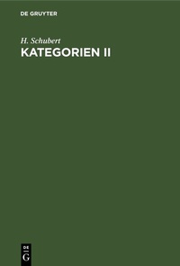 Abbildung von: Kategorien II - De Gruyter