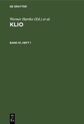 Cover: Klio. Band 61, Heft 1 - De Gruyter