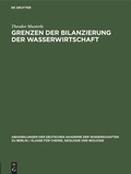 Cover: Grenzen der Bilanzierung der Wasserwirtschaft - De Gruyter