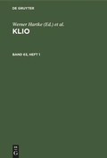 Cover: Klio. Band 63, Heft 1 - De Gruyter