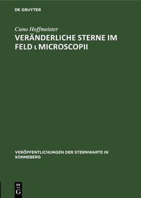 Abbildung von: Veränderliche Sterne im Feld ? Microscopii - De Gruyter