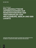 Cover: Pollenanalytische Untersuchungen zur Feinstratigraphie der Terti&auml;rkohlen von Mecklenburg, Berlin und der Lausitz - De Gruyter