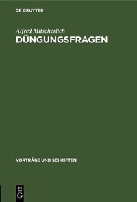 Abbildung von: Düngungsfragen - De Gruyter