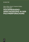 Cover: Hochfrequenzspektroskopie ın der Polymerforschung - De Gruyter