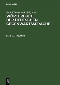 Abbildung von: A - deutsch - De Gruyter