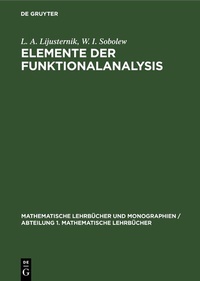 Abbildung von: Elemente der Funktionalanalysis - De Gruyter