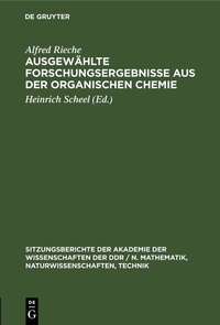 Abbildung von: Ausgewählte Forschungsergebnisse aus der organischen Chemie - De Gruyter