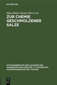 Abbildung von: Zur Chemie geschmolzener Salze - De Gruyter