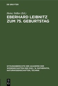 Cover: Eberhard Leibnitz zum 75. Geburtstag - De Gruyter