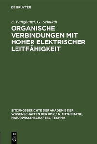 Abbildung von: Organische Verbindungen mit hoher elektrischer Leitfähigkeit - De Gruyter