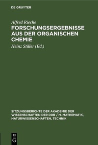 Abbildung von: Forschungsergebnisse aus der organischen Chemie - De Gruyter