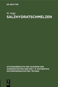 Abbildung von: Salzhydratschmelzen - De Gruyter