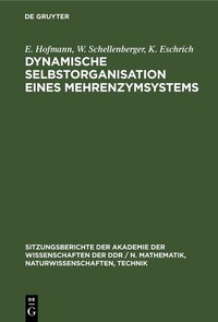 Abbildung von: Dynamische Selbstorganisation eines Mehrenzymsystems - De Gruyter