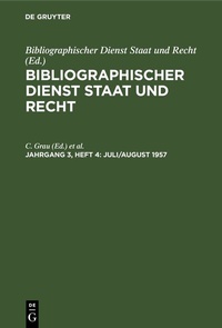 Abbildung von: Juli/August 1957 - De Gruyter