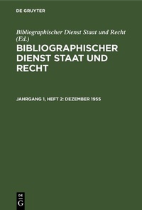Abbildung von: Dezember 1955 - De Gruyter