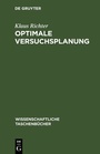 Cover: Optimale Versuchsplanung - De Gruyter