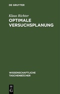 Cover: Optimale Versuchsplanung - De Gruyter