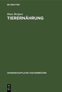 Abbildung von: Tierernährung - De Gruyter