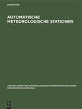 Cover: Automatische meteorologische Stationen - De Gruyter
