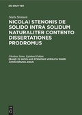 Cover: Nicolaus Stenonis Versuch einer Ann&auml;herung. Essai - De Gruyter