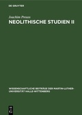 Cover: Neolithische Studien II - De Gruyter