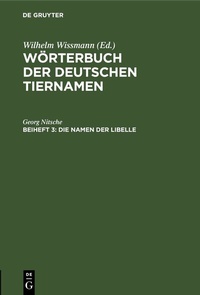 Abbildung von: Die Namen der Libelle - De Gruyter