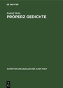 Cover: Properz Gedichte - De Gruyter