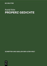 Enlarge image Cover: Properz Gedichte - De Gruyter