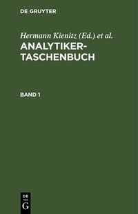Abbildung von: Analytiker-Taschenbuch. Band 1 - De Gruyter
