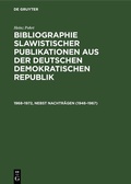 Cover: 1968-1972, nebst Nachtr&auml;gen (1946-1967) - De Gruyter