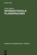 Cover: Internationale Plansprachen - De Gruyter
