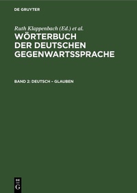 Abbildung von: Deutsch - Glauben - De Gruyter