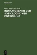 Cover: Indikatoren in der soziologischen Forschung - De Gruyter