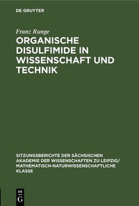 Abbildung von: Organische Disulfimide in Wissenschaft und Technik - De Gruyter