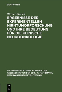 Bild: Ergebnisse der experimentellen Hirntumorforschung und ihre Bedeutung für die klinische Neuroonkologie - De Gruyter