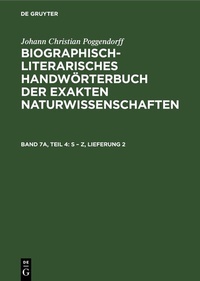 Abbildung von: S - Z, Lieferung 2 - De Gruyter
