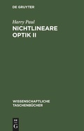 Cover: Nichtlineare Optik II - De Gruyter