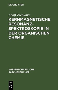 Abbildung von: Kernmagnetische Resonanzspektroskopie in der organischen Chemie - De Gruyter